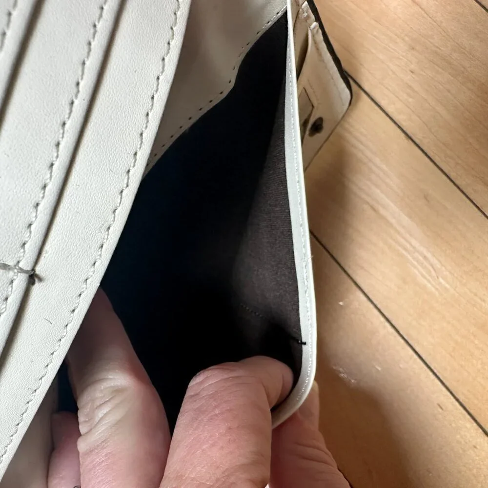 NWOT Pebbled Black Leather Wallet Clutch Wristlet with Tassel and zipper detail
